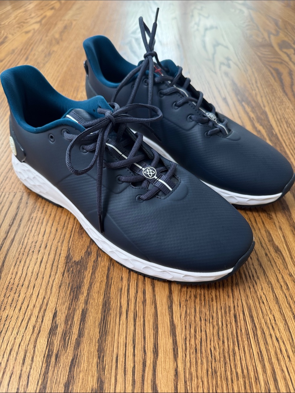 G/FORE Men's Navy and White Golf Shoes